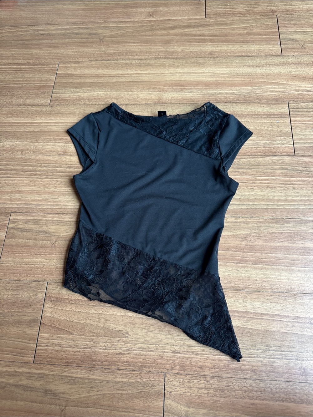 Black lace short sleeve